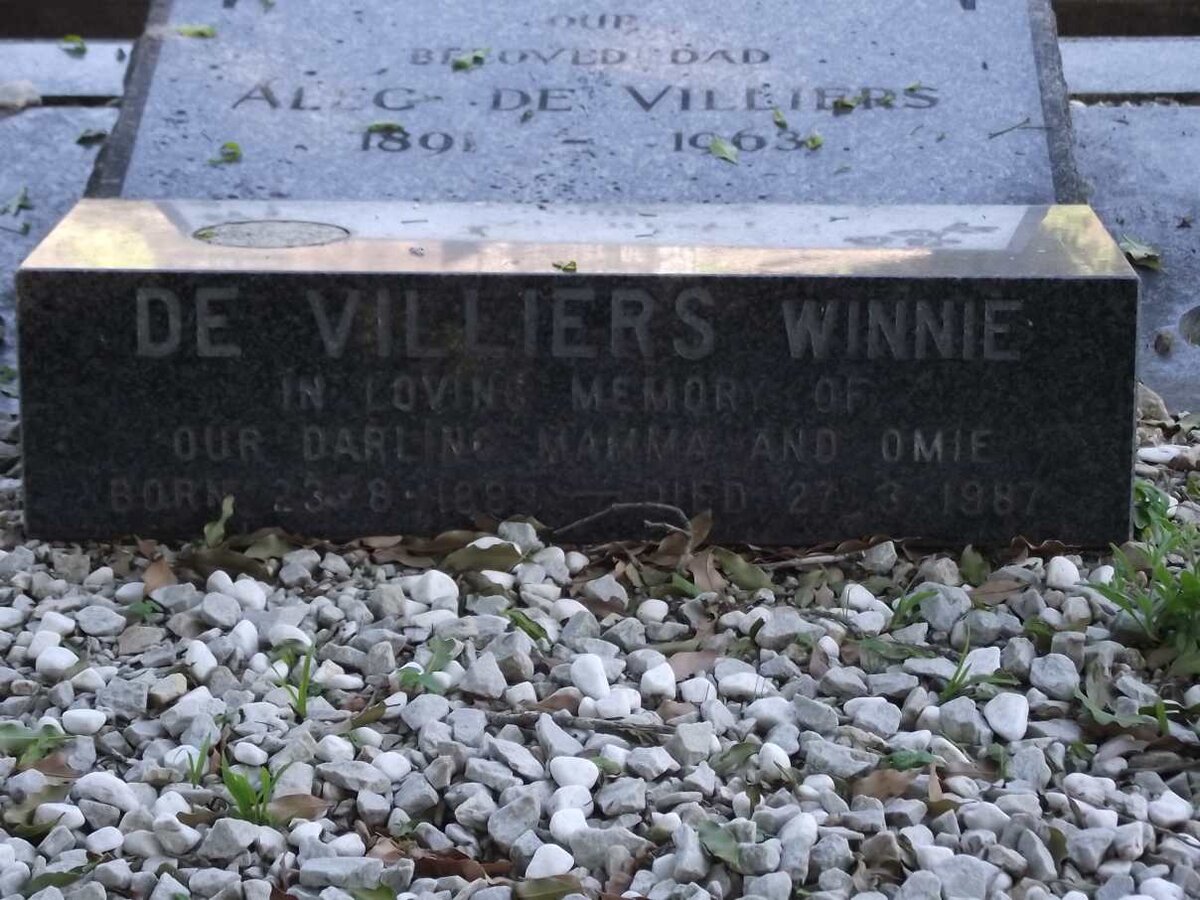 VILLIERS Alec,de 1891-1963 &amp; Winnie 1889-1987