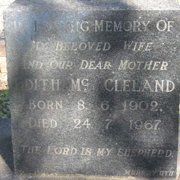 Mc CLELAND Edith 1902-1967