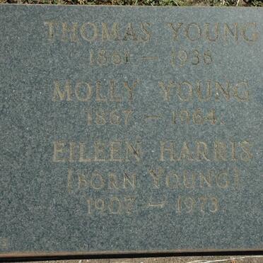 YOUNG Thomas 1861-1936 &amp; Molly 1867-1964 :: HARRIS Eileen nee YOUNG 1907-1973 