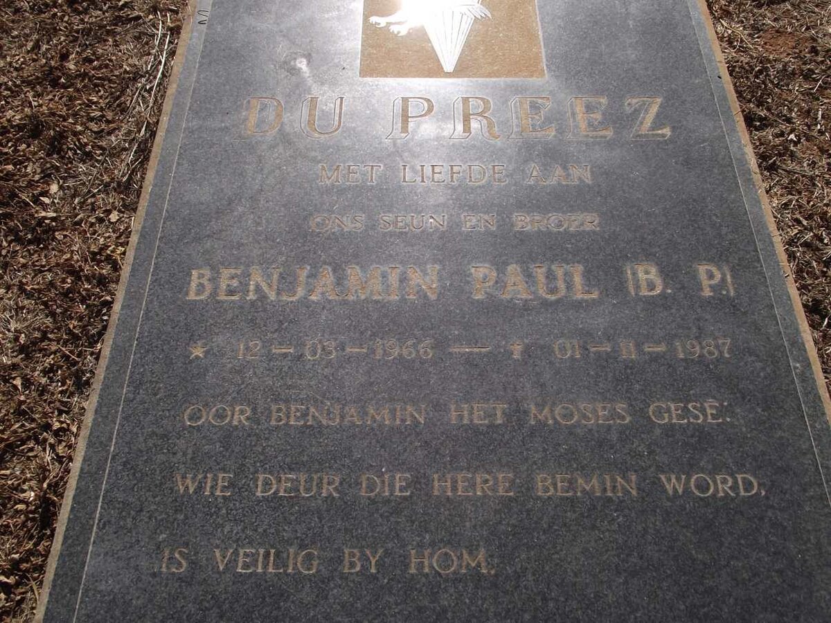 PREEZ Benjamin Paul, du 1966-1987