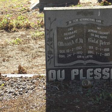 PLESSIS Roelof Petrus, du 1900-1965 &amp;  A.C.M. 1907-1992