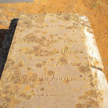 BEER Maria C.P., de nee DE WET 1855-1885