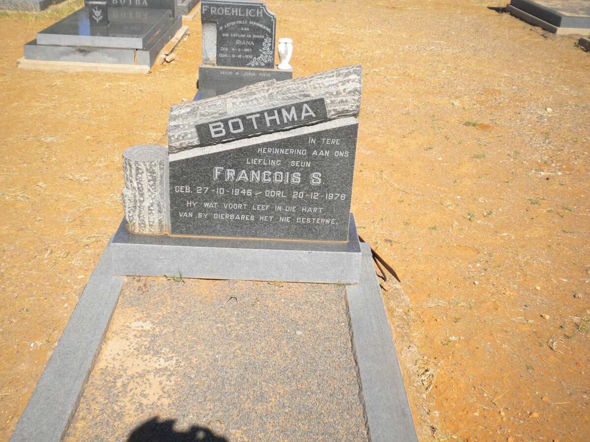 BOTHMA Francois S. 1946-1978