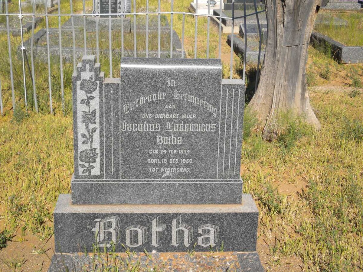 BOTHA Jacobus Lodewucus 1874-1950