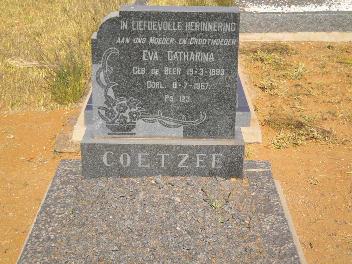 COETZEE Eva Catharina nee DE BEER 1893-1967