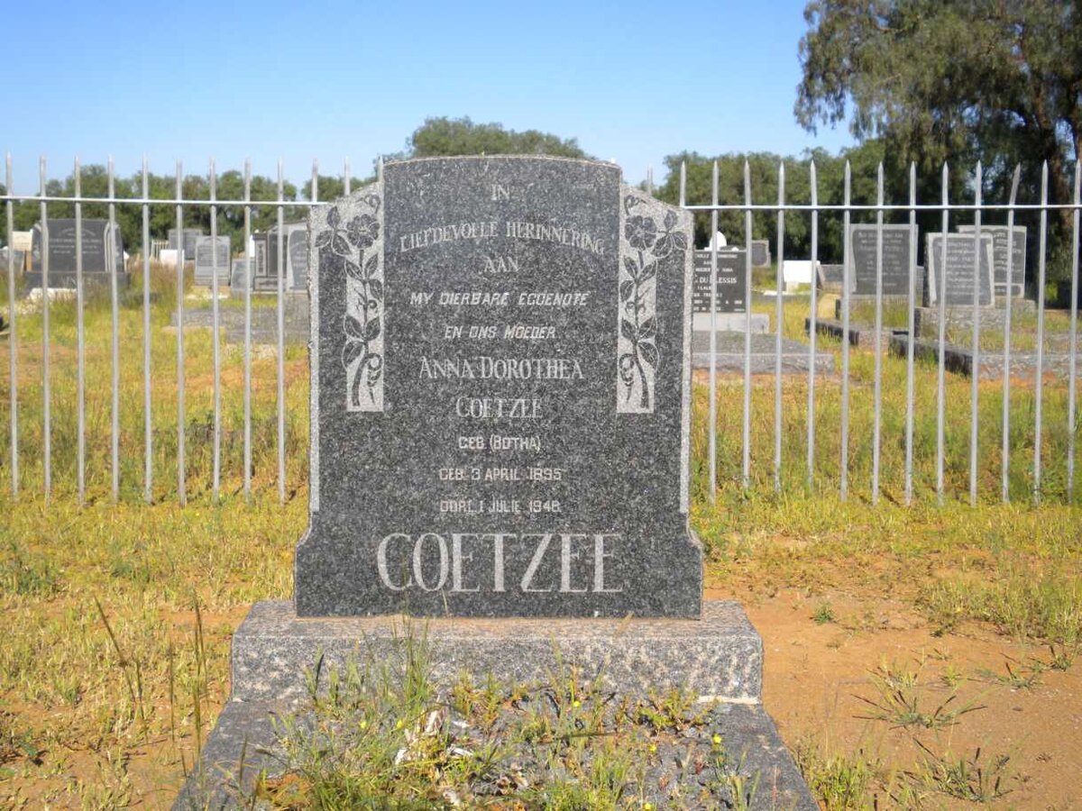 COETZEE Anna Dorothea nee BOTHA 1895-1948