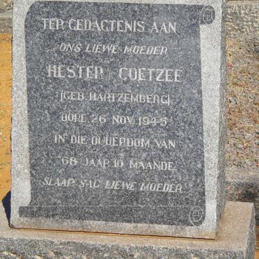 COETZEE Hester nee HARTZEMBERG -1945
