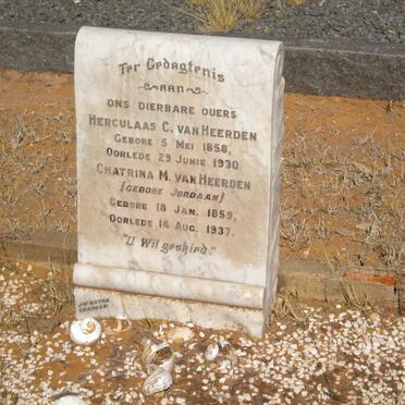 HEERDEN Herculaas C., van 1858-1930 &amp; Chatrina M. JORDAAN 1859-1937