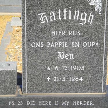 HATTINGH Ben 1903-1984