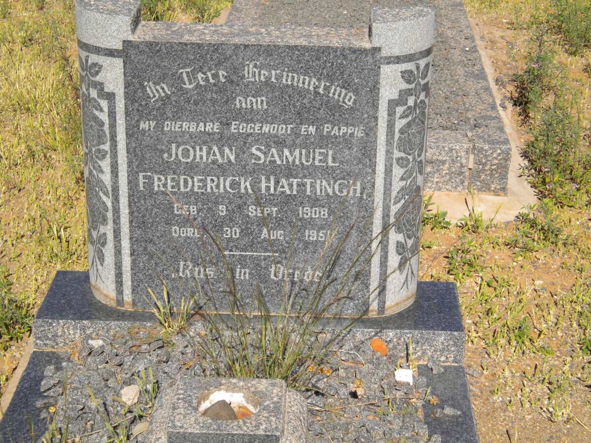 HATTINGH Johan Samuel Frederick 1908-1951