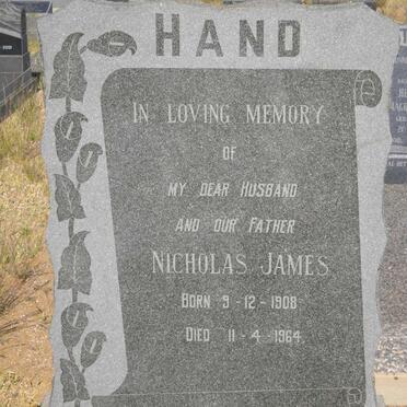 HAND Nicholas James 1908-1964