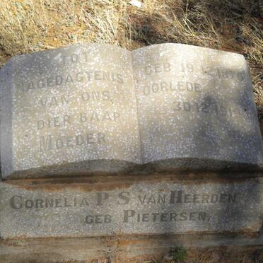 HEERDEN Cornelia P.S., van nee PIETERSEN 1876-1919