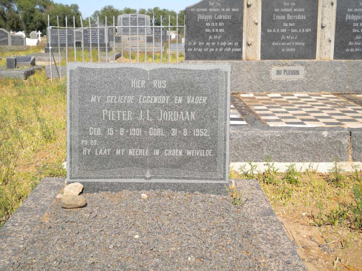 JORDAAN Pieter J.L. 1901-1952