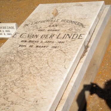 LINDE E.C., van der nee BOTHA 1881-1967