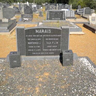 MARAIS Marthinüs J. 1891-1973 &amp; Ella P.J.M. VENTER 1898-1972