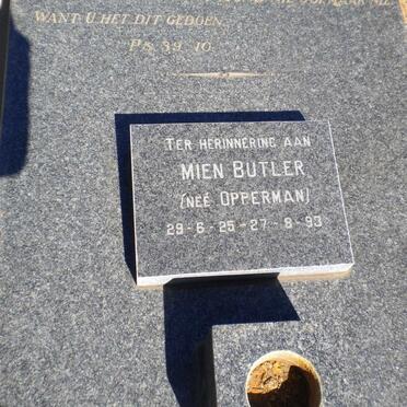 BUTLER Mien nee OPPERMAN 1925-1993