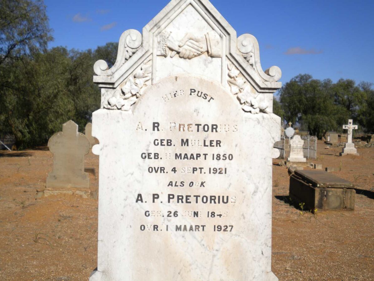 PRETORIUS A.P. 1845-1927 &amp; A.R. MULLER 1850-1921