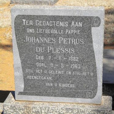 PLESSIS Johannes Petrus, du 1882-1963