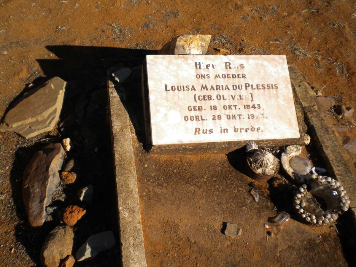 PLESSIS Louisa Maria, du nee OLIVIER 1843-1923