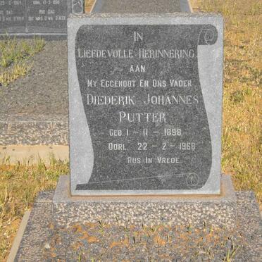 PUTTER Diederik Johannes 1896-1968