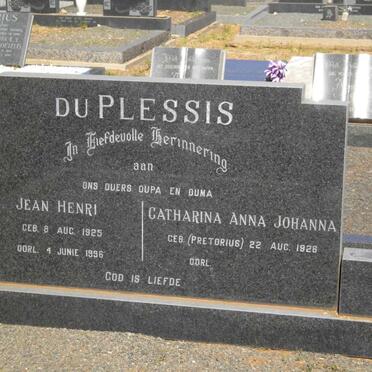 PLESSIS Jean Henri, du 1925-1996 &amp; Catharina Anna Johanna PRETORIUS 1926-