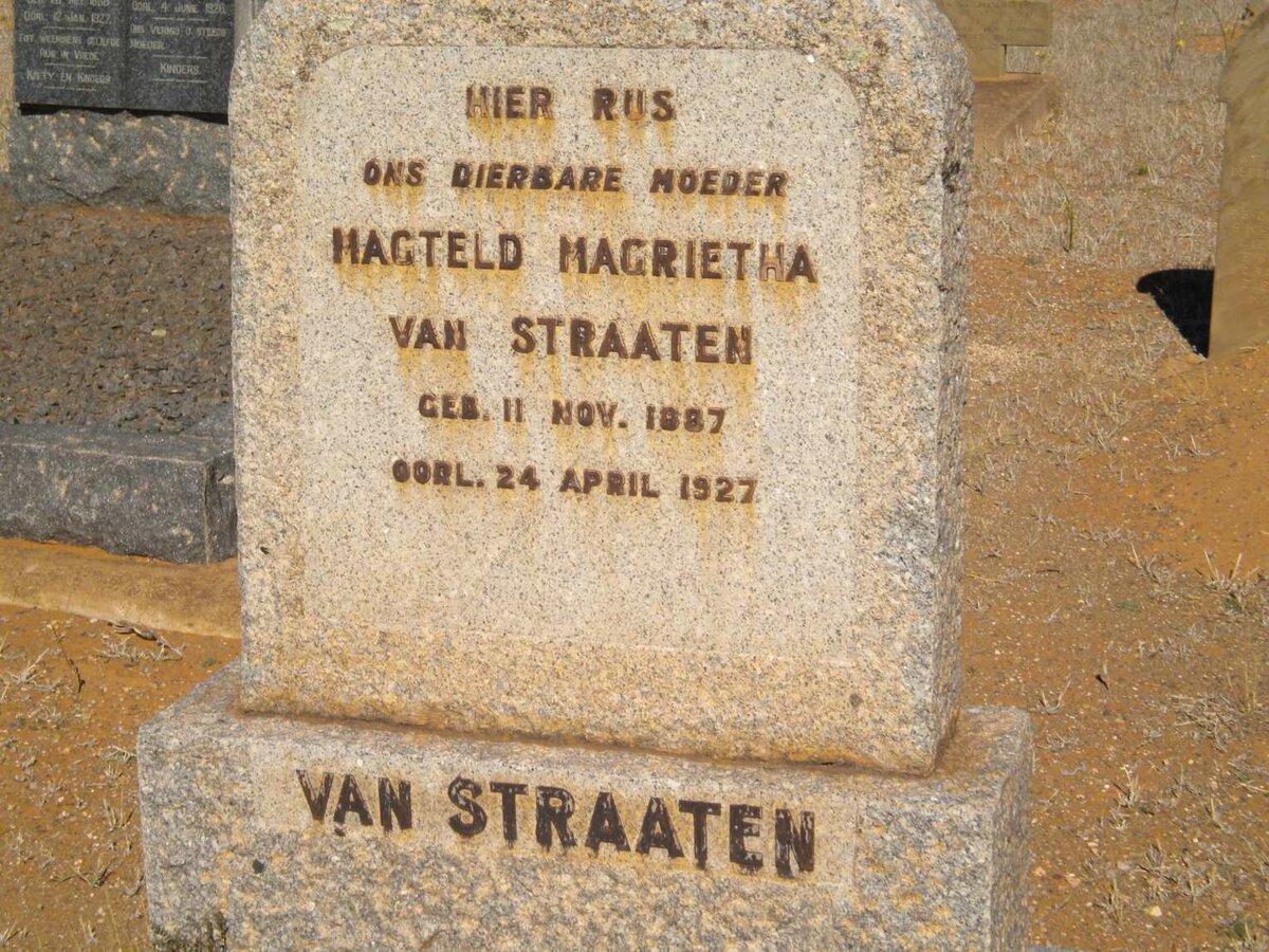 STRAATEN Magteld Magrietha, van 1887-1927