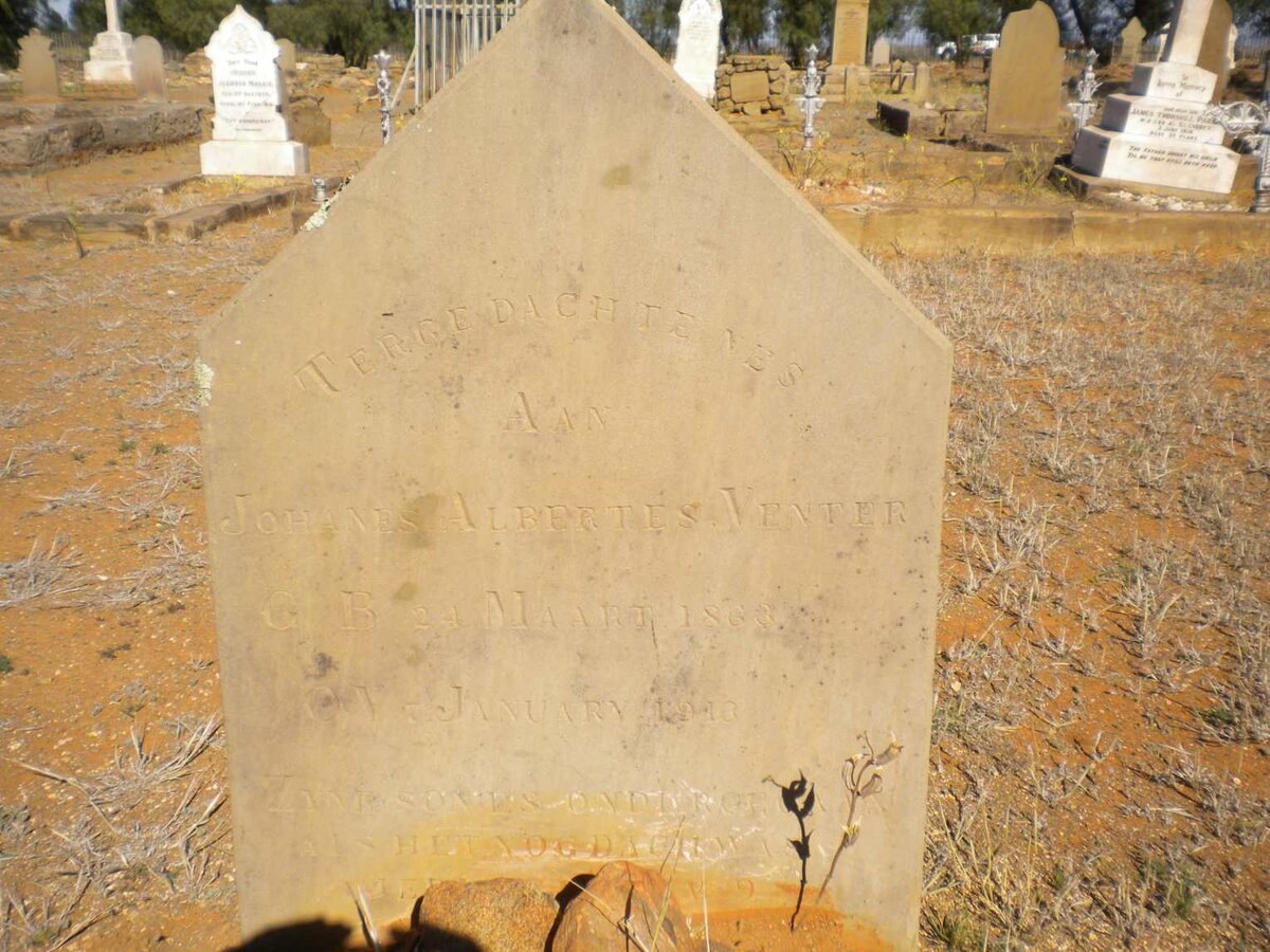 VENTER Johannes Albertus 1863-1913