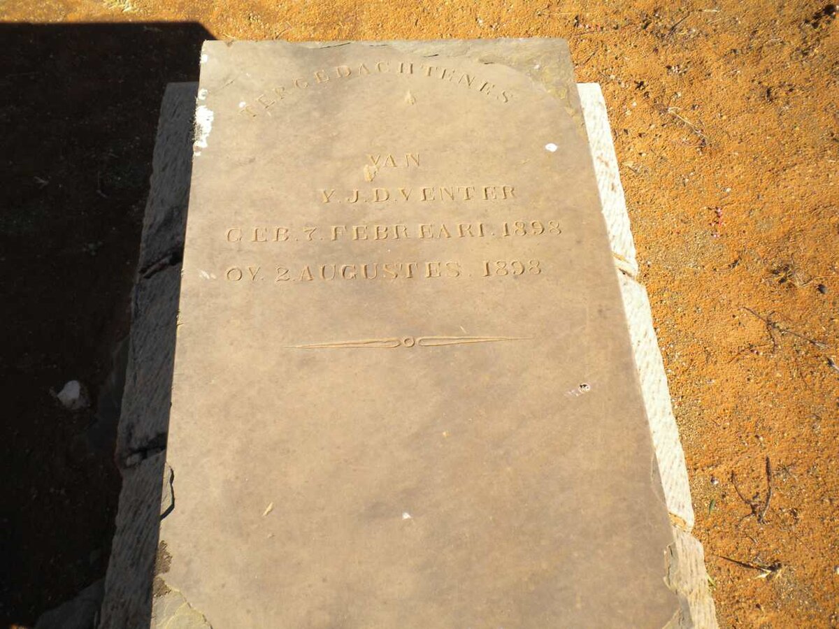 VENTER Y.J.D. 1898-1898