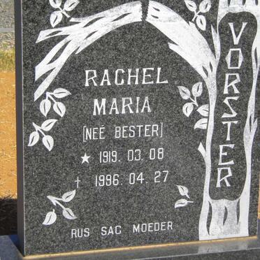 VORSTER Rachel Maria nee BESTER 1919-1996