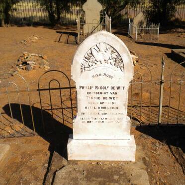 WET Jacobus Albertus, de 1874-1924 :: DE WET Philip Rudolf 1899-1925 :: ? Mettie 1878-1939