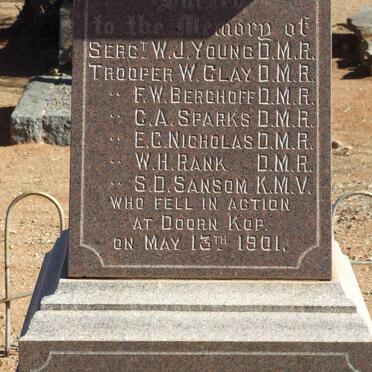 3. Ango-Boer War Memorial Plaque_1: British Soldiers fell at Doornkop 13.05.1901