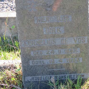VOS Dirk Cornelius, de 1886-1958