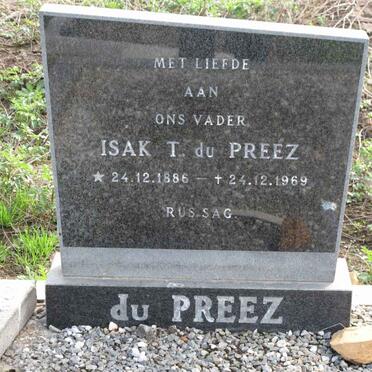 PREEZ Isak T., du 1886-1969