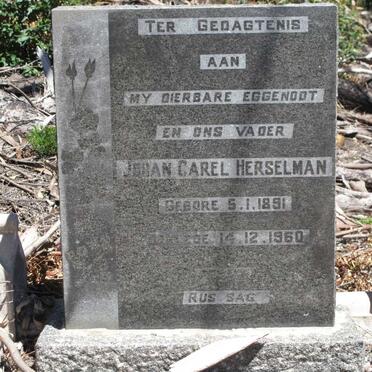 HERSELMAN Johan Carel 1891-1960