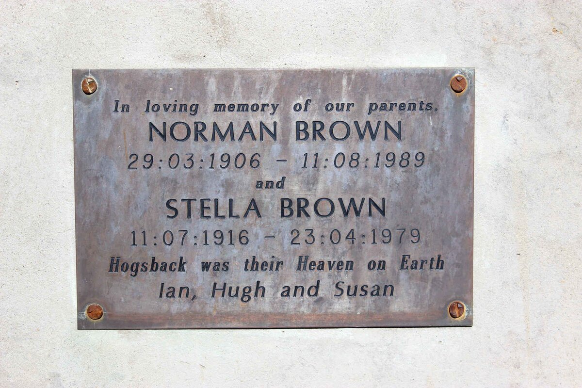 BROWN Norman 1906-1989 &amp; Stella 1916-1979