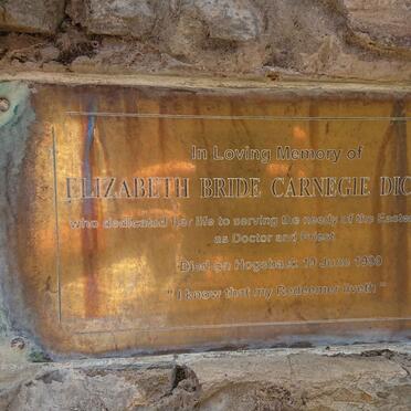 DICKSON Elizabeth Bride Carnegie 1921-1999