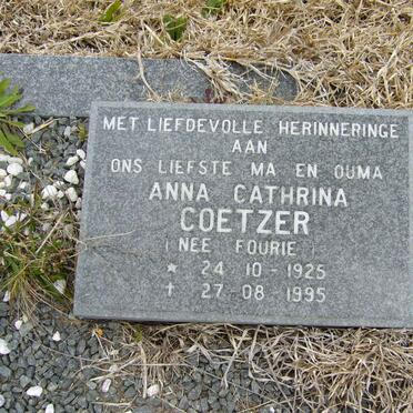 COETZER Anna Cathrina nee FOURIE 1925-1995