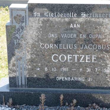 COETZEE Cornelius Jacobus 1911-1985