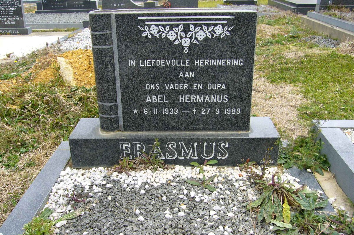 ERASMUS Abel Hermanus 1933-1989
