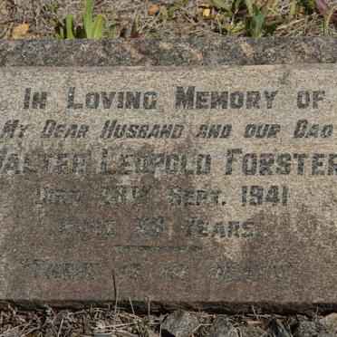 FORSTER Walter Leopold -1941