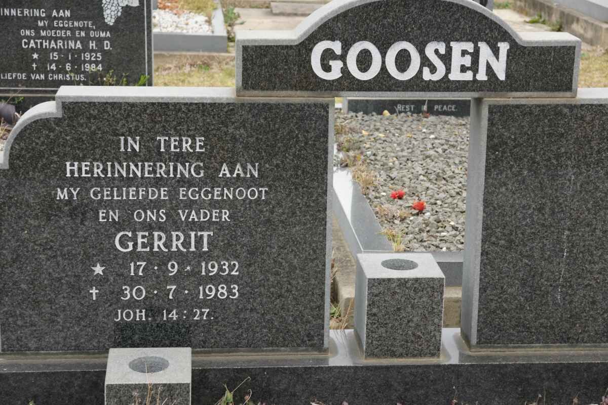 GOOSEN Gerrit 1932-1983