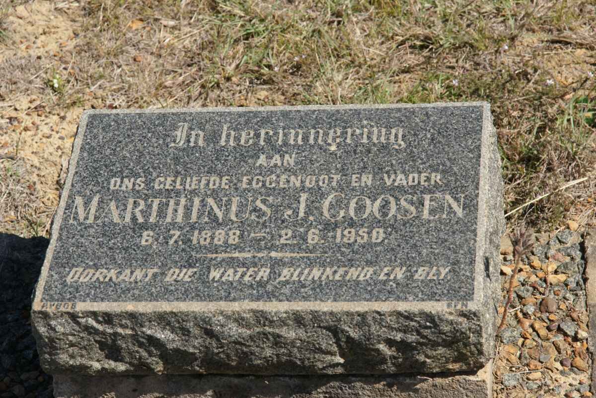 GOOSEN Marthinus J. 1888-1850