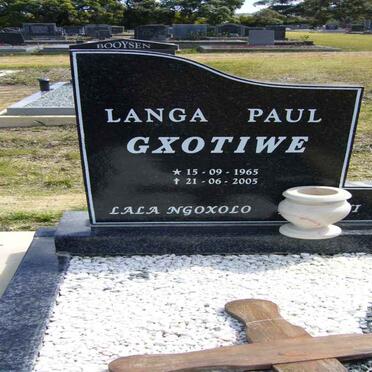 GXOTIWE Langa Paul 1965-2005