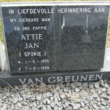 GREUNEN Andries Lourens, van 1930-2003 &amp; Magaritha Elizabeth 1932- :: VAN GREUNEN Attie Jan 1955-1998 