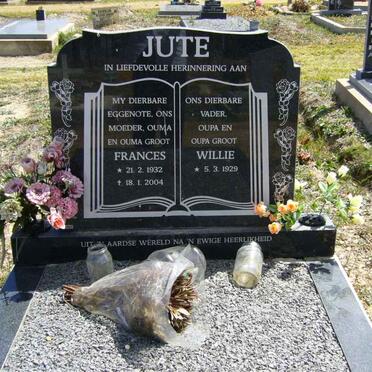 JUTE Willie 1929- &amp; Frances 1932-2004