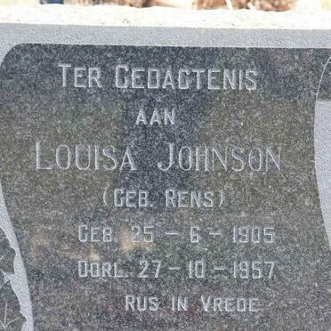 JOHNSON Louisa nee RENS 1905-1957