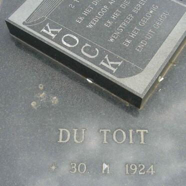 KOCK du Toit 1924-1997