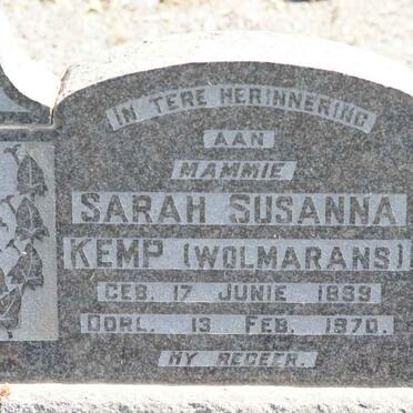 KEMP Sarah Susanna WOLMARANS 1899-1970