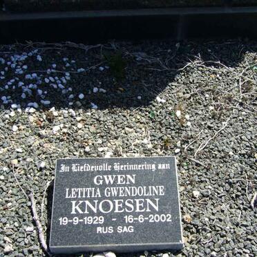 KNOESEN Letitia Gwendoline 1929-2002