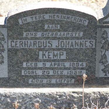 KEMP Gerhardus Johannes 1894-1958
